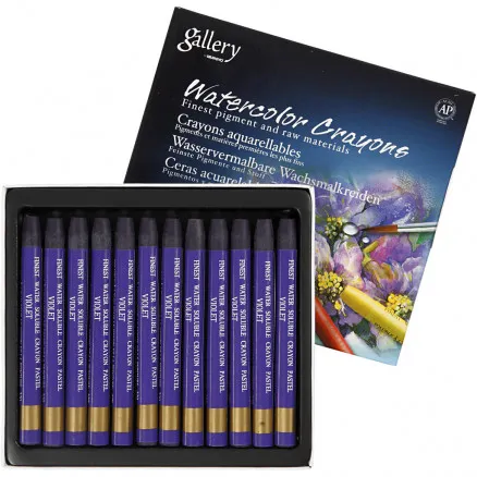 Gallery Akvarelli, violetti (320), P: 9,3 cm, 12 kpl / 1 pkt.