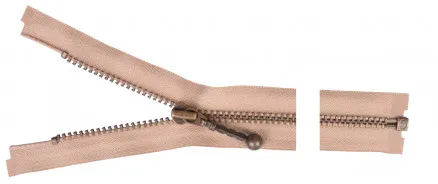 YKK Jakoketju Antiikkimessinki 65cm 4mm Beige
